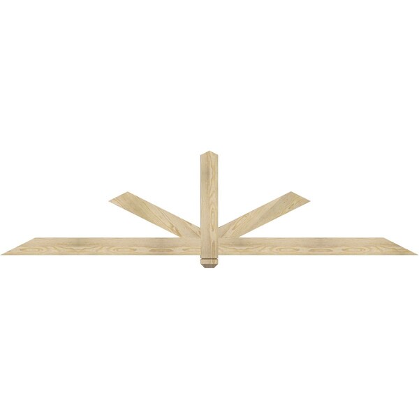 Ekena Millwork Kennewick Rough Sawn Timber Gable Bracket, Douglas Fir, 96"W x 24"H x 2"D x 4"F, 6/12 Pitch GBW096X24X0204KEN00RDF - main